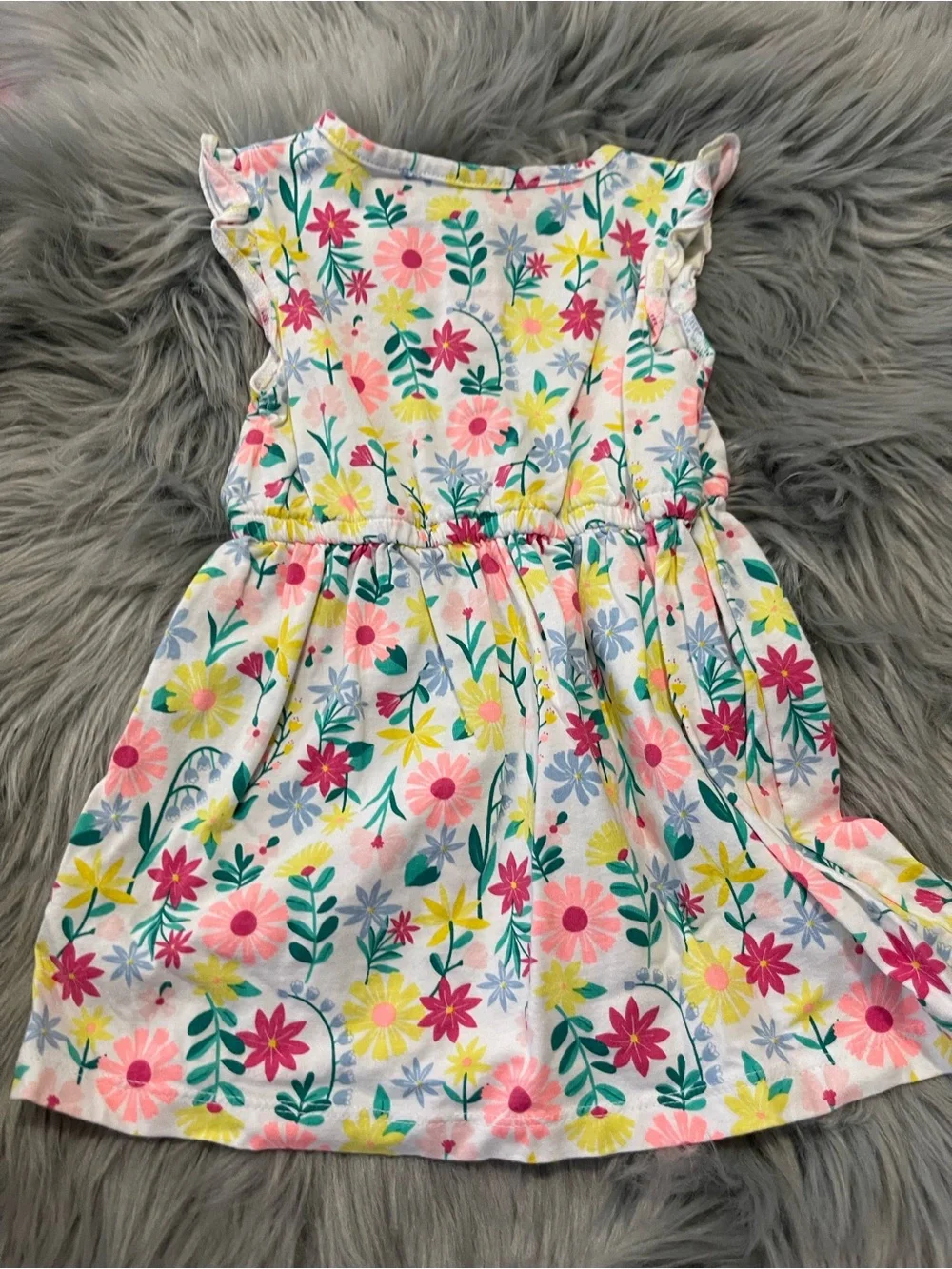 Cute baby girl dress 18 months bright floral print #2791